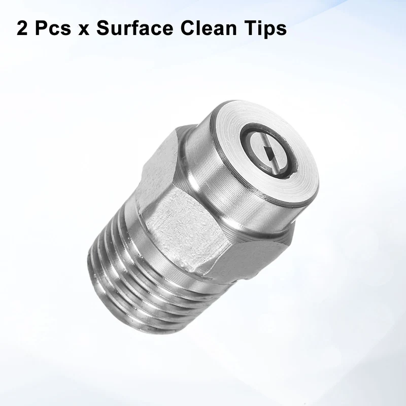 2pcs 40 Degree Surface Clean Tip 1/4 Inch NPT Male 1.382 Orifice Spray Nozzles