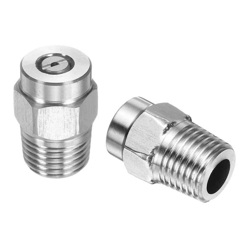 2pcs 25 Degree Surface Clean Tip 1/4 Inch NPT Male 1.382 Orifice Spray Nozzles
