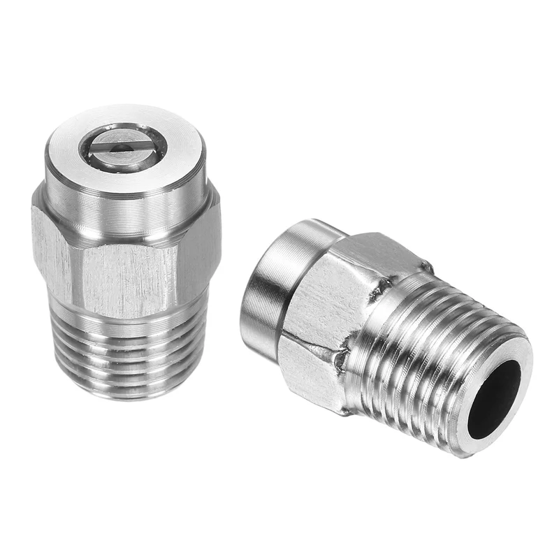 2pcs 40 Degree Surface Clean Tip 1/4 Inch NPT Male 1.514 Orifice Spray Nozzles