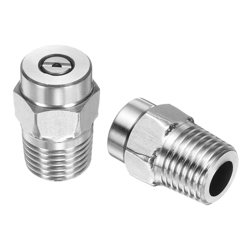 2pcs 25 Degree Surface Clean Tip 1/4 Inch NPT Male 1.156 Orifice Spray Nozzles