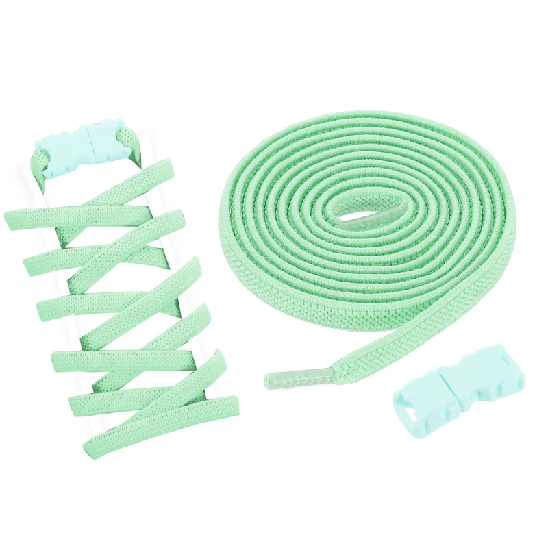 8 Pack Elastic Tieless Shoe Laces for Adults Sneakers, Mint Green