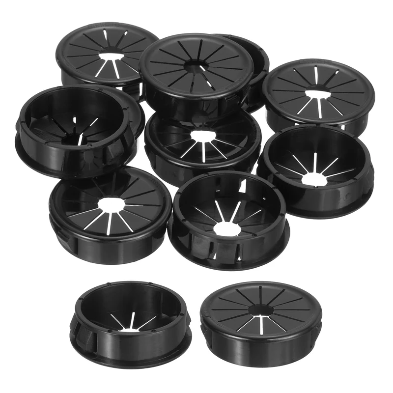 Snap Bushing Grommet 1.38"(35mm) Mount Dia, 10Pcs Nylon Bushing Grommet, Black