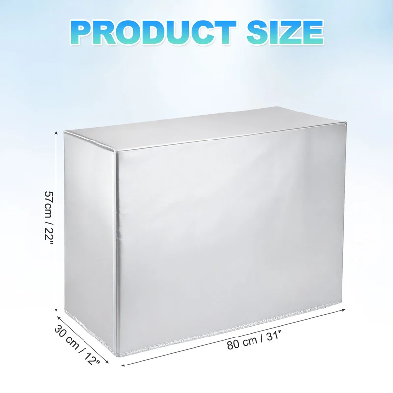 31 x 12 x 22 Inch Air Conditioner Cover, AC Unit Weatherproof Protector, Silver