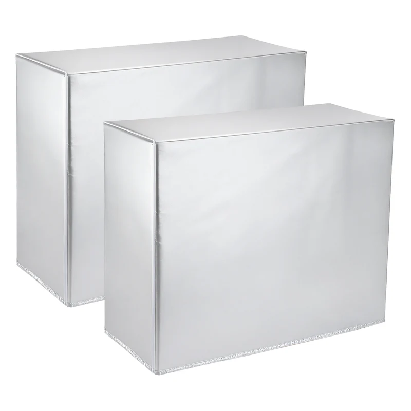 30 x 10 x 22 Inch Air Conditioner Cover, 2 Pcs AC Unit Protector, Silver