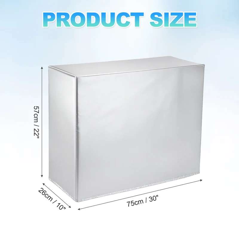 30 x 10 x 22 Inch Air Conditioner Cover, AC Unit Weatherproof Protector, Silver
