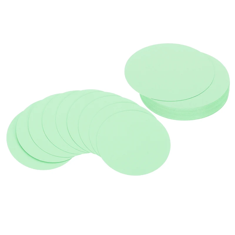 5inch Circle Card Stock, 50Pcs Cutouts Paper Thick Cardstock Coaster Light Green
