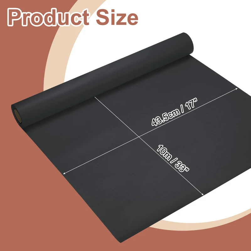 Easel Paper Roll, 17 Inch x 33 ft Black Wrapping Paper Roll