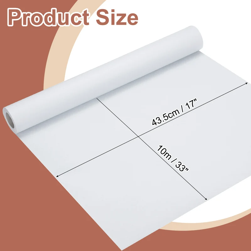 Easel Paper Roll, 17 Inch x 33 ft White Wrapping Paper Roll