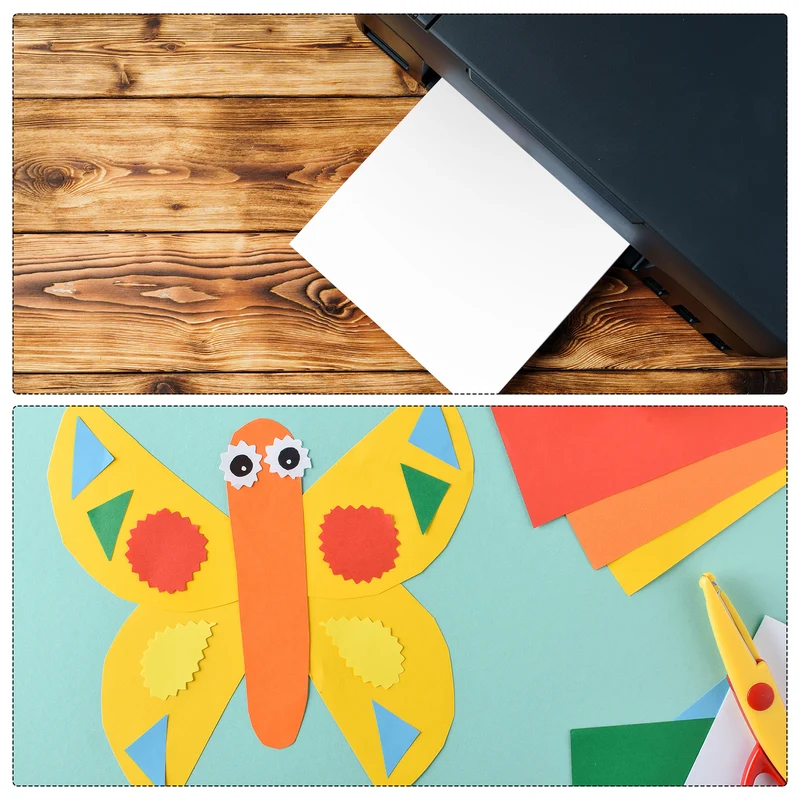 25 Sheets 8"x12" Colored Sticker Paper Printable 250gsm, Blue