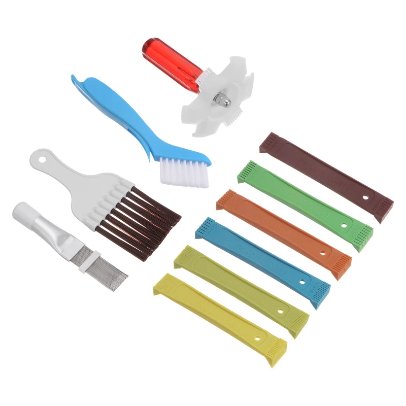 Air Conditioner Fin Comb, 5Pcs Fin Cleaning Brush Stainless Steel Fin Comb Brush AC Coil Cleaner Straightener Condenser Radiator for Unit Refrigerator