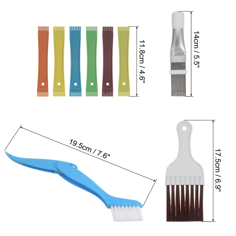 Air Conditioner Fin Comb, 5Pcs Fin Cleaning Brush Stainless Steel Fin Comb Brush AC Coil Cleaner Straightener Condenser Radiator for Unit Refrigerator