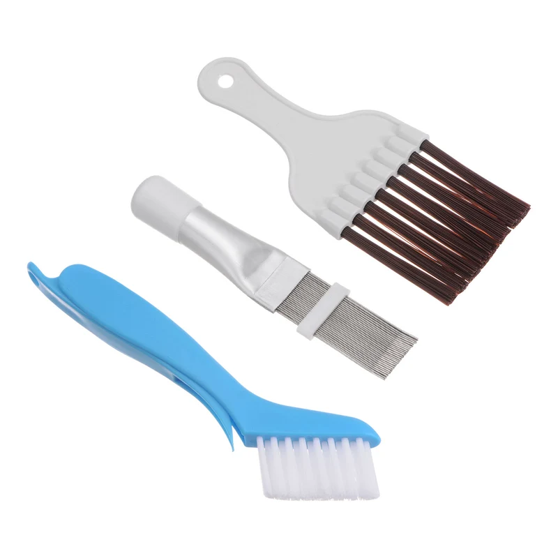 Air Conditioner Fin Comb, 3Pcs Fin Cleaning Brush Stainless Steel Fin Comb Brush AC Coil Cleaner Straightener Condenser Radiator for Unit Refrigerator