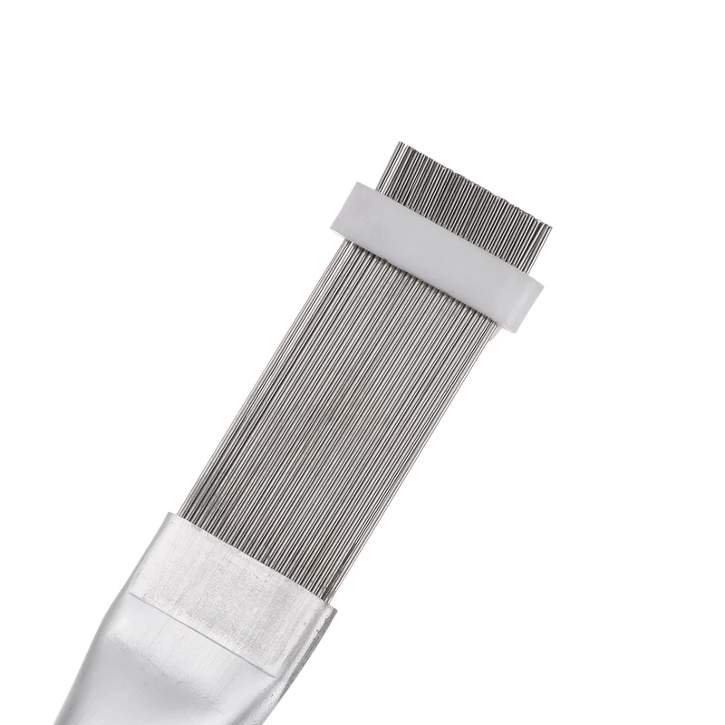 Air Conditioner Fin Comb, Stainless Steel Fin Comb Brush AC Coil Cleaner Fin Straightener Condenser Coil Radiator for Refrigerator Evaporator, White