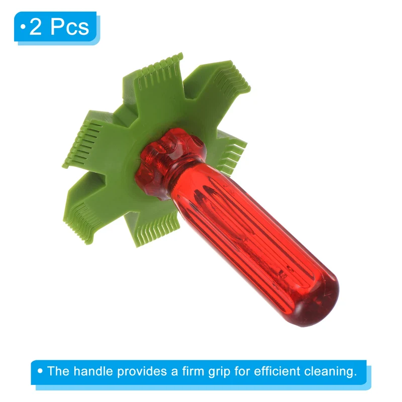 Air Conditioner Fin Comb, 2 Pcs AC Coil Cleaner Fin Straightener Brush Condenser Coil Radiator Repair Tool for Automotive Unit Refrigerator Evaporator