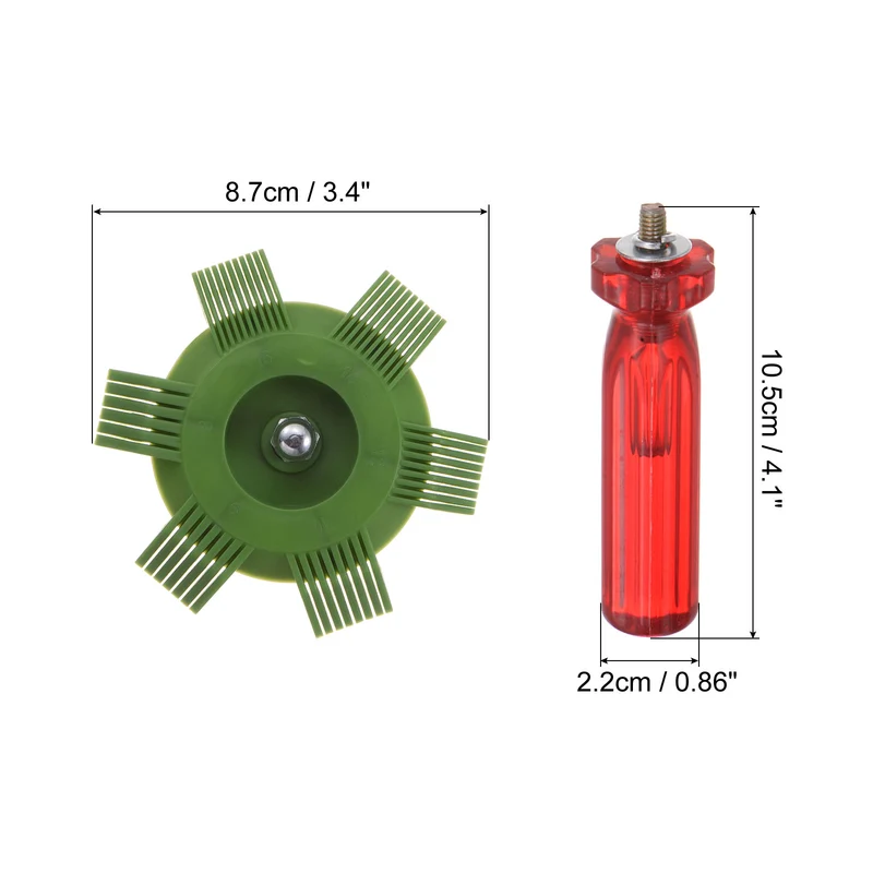 Air Conditioner Fin Comb, 2 Pcs Fin Straightener Brush AC Coil Cleaner Condenser Radiator Repair Tool for Automotive AC Unit Evaporator Refrigerator
