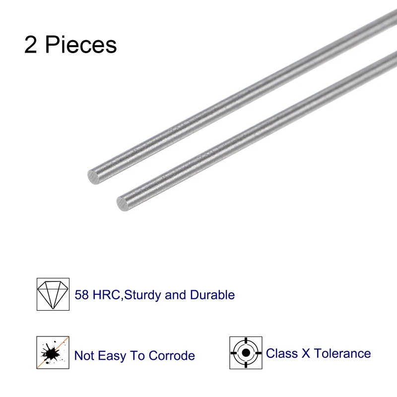 2pcs Class x Steel Pin Gage 0.3mm Dia Metric Tolerance 0.001mm Plug Gage Pins