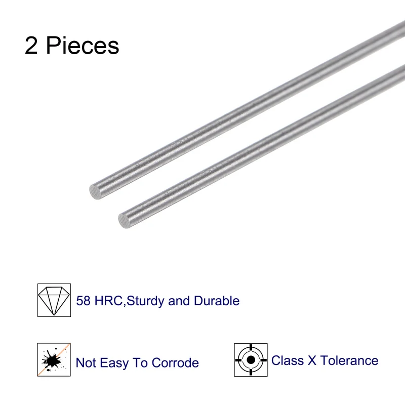2pcs Class x Steel Pin Gage 0.25mm Dia Metric Tolerance 0.001mm Plug Gage Pins