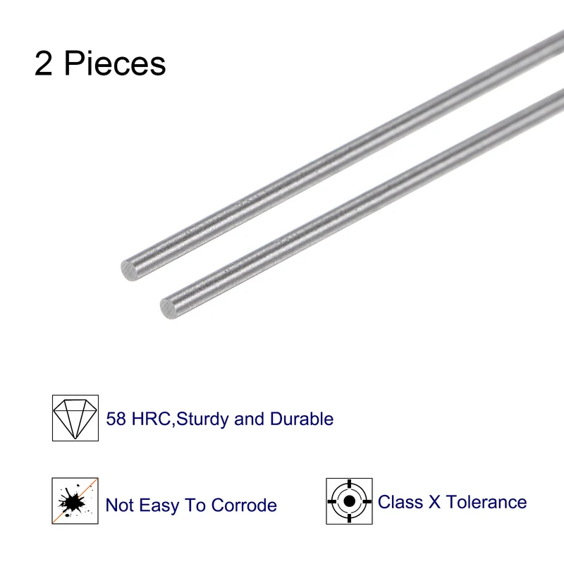 2pcs Class x Steel Pin Gage 0.18mm Dia Metric Tolerance 0.001mm Plug Gage Pins