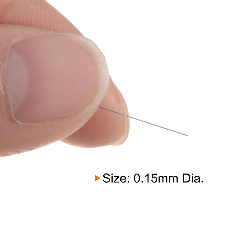2pcs Class x Steel Pin Gage 0.15mm Dia Metric Tolerance 0.001mm Plug Gage Pins