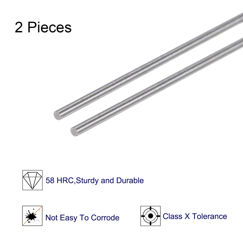2pcs Class x Steel Pin Gage 0.1mm Dia Metric Tolerance 0.001mm Plug Gage Pins