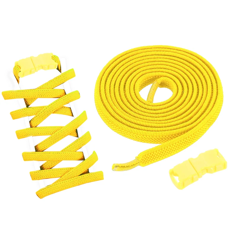 8 Pack Elastic Tieless Shoe Laces for Adults Sneakers, Yellow