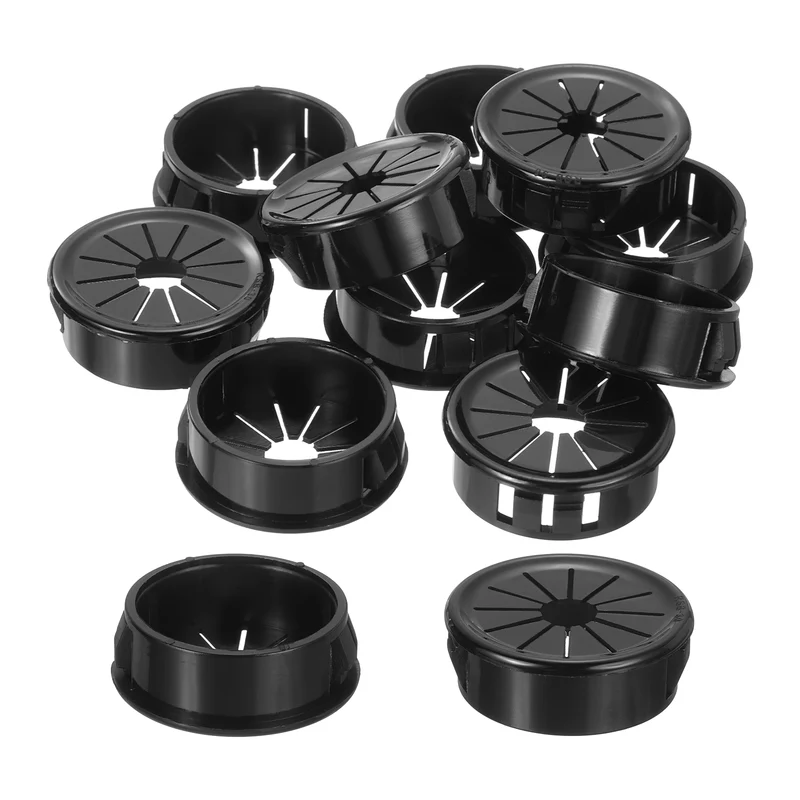 Snap Bushing Grommet 1.18"(30mm) Mount Dia, 10Pcs Nylon Bushing Grommet, Black