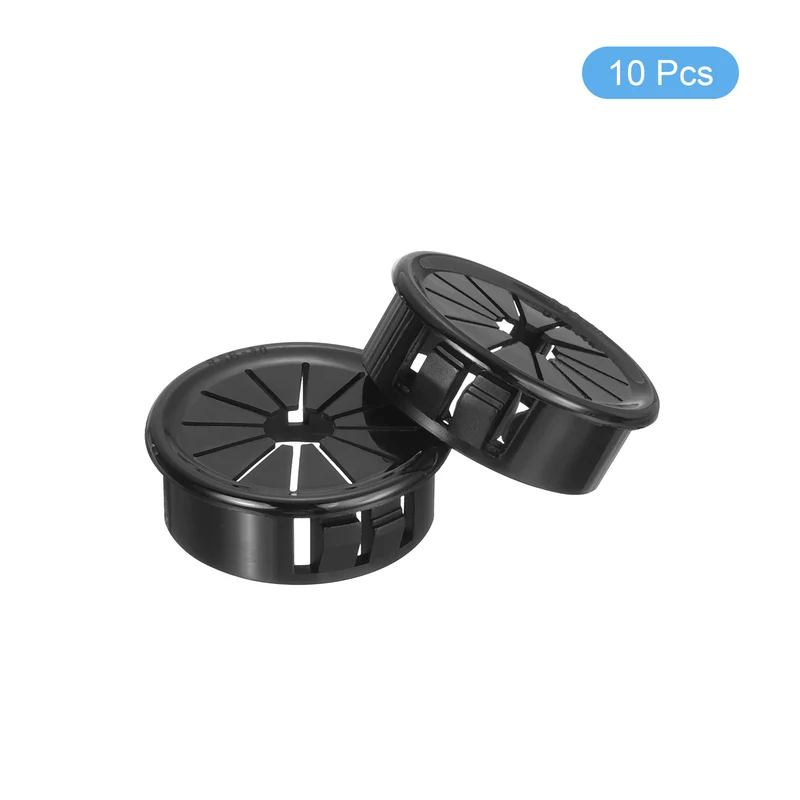 Snap Bushing Grommet 1.18"(30mm) Mount Dia, 10Pcs Nylon Bushing Grommet, Black