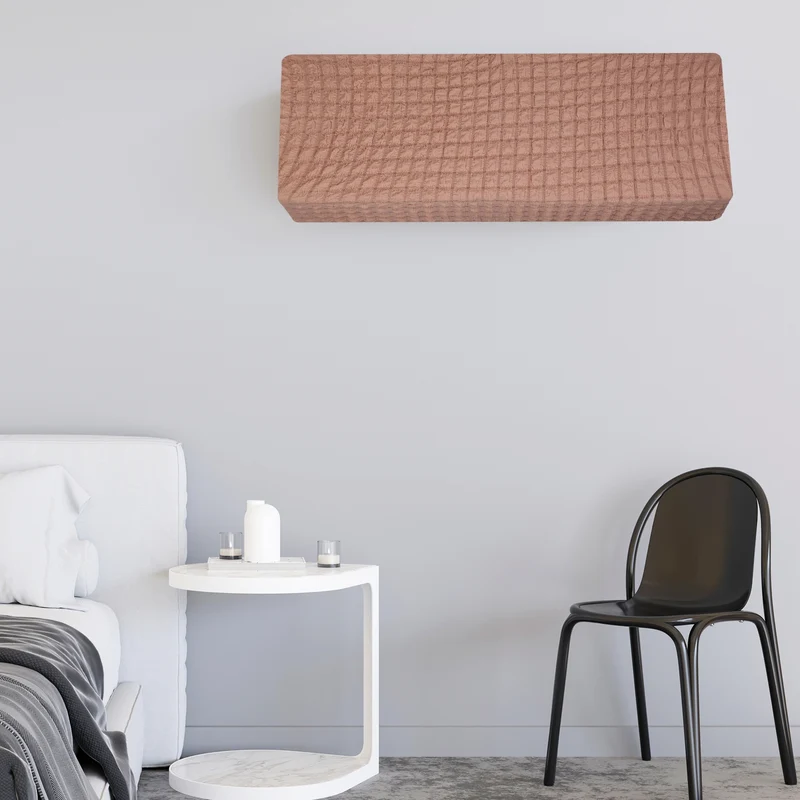 37.8" Air Conditioner Cover, Indoor AC Cover Knitted Dust Covers, Brown