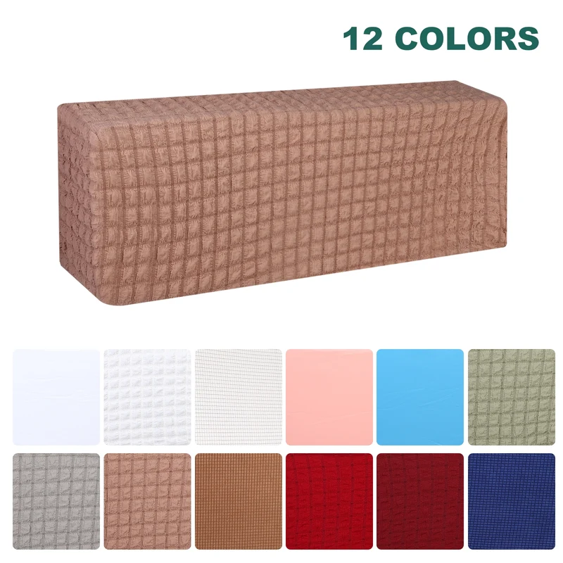 37.8" Air Conditioner Cover, Indoor AC Cover Knitted Dust Covers, Brown