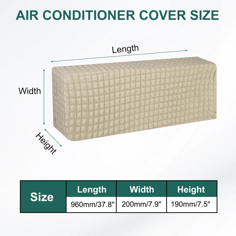 37.8" Air Conditioner Cover, Indoor AC Cover Knitted Dust Covers, Yellow