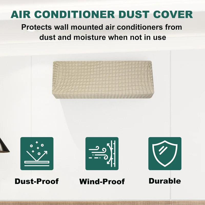 37.8" Air Conditioner Cover, Indoor AC Cover Knitted Dust Covers, Yellow