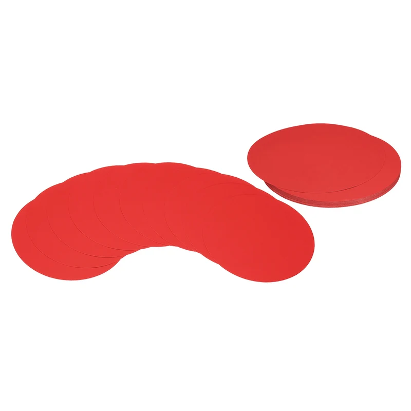 8inch Circle Card Stock, 36Pcs Round Shape Cutouts Paper, Red
