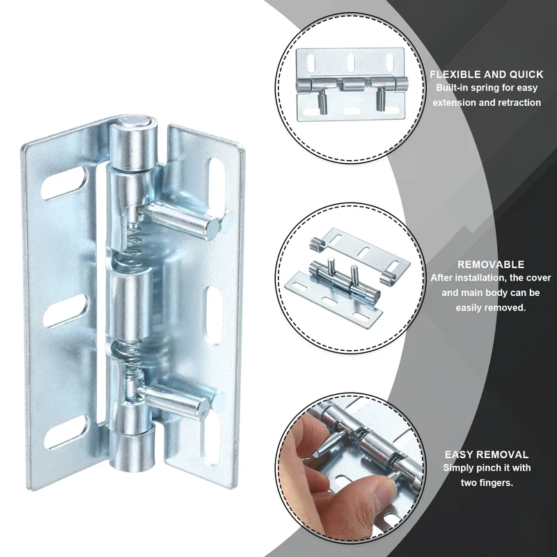 2Pcs 3" Quick Release Hinges, Detachable Hinges Spring Release Door Hardware