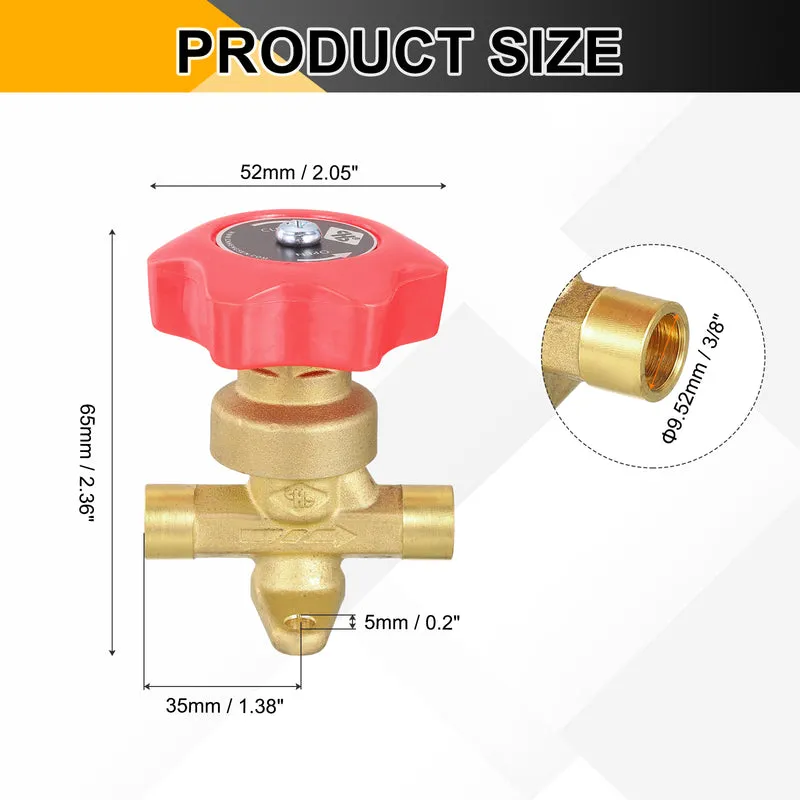 3/8 Inch Flare Gas Valve Forged Brass One-way Hand Valve
