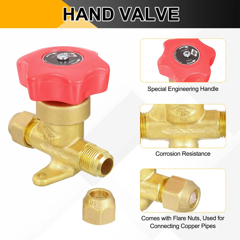 1/2 Inch Flare x 1/2 Inch Flare SAE Gas Valve Forged Brass One-way Hand Valve