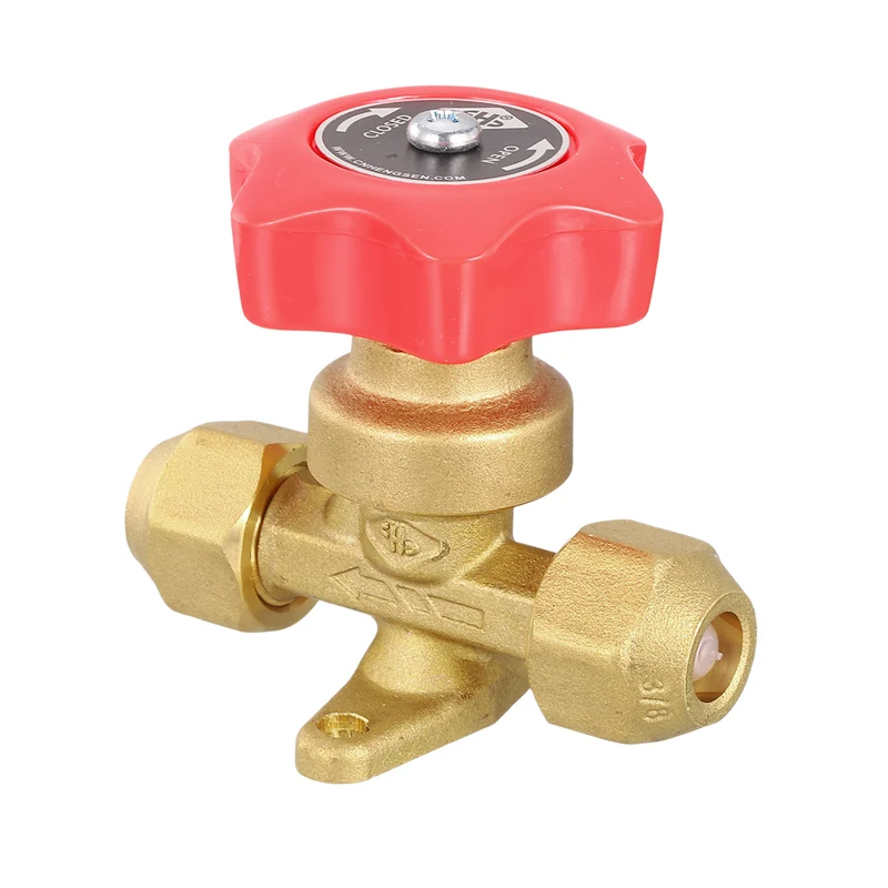 3/8 Inch Flare x 3/8 Inch Flare SAE Gas Valve Forged Brass One-way Hand Valve