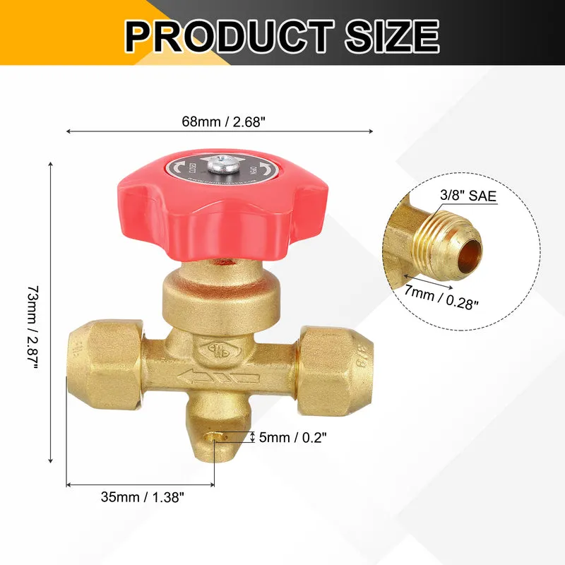 3/8 Inch Flare x 3/8 Inch Flare SAE Gas Valve Forged Brass One-way Hand Valve