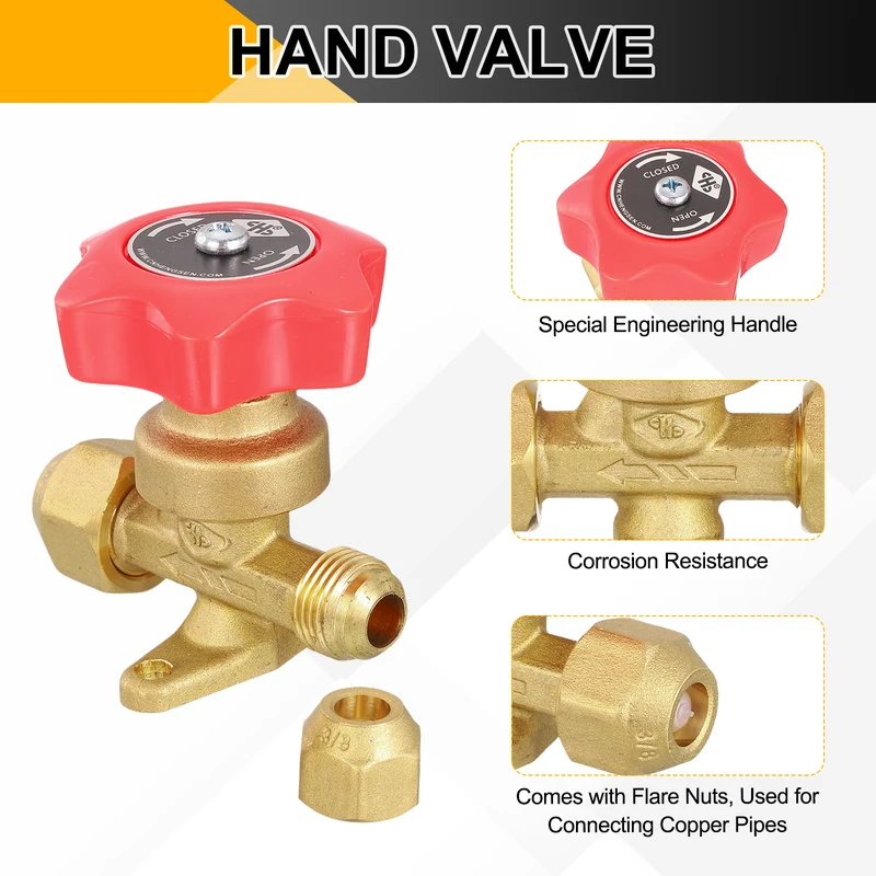 3/8 Inch Flare x 3/8 Inch Flare SAE Gas Valve Forged Brass One-way Hand Valve