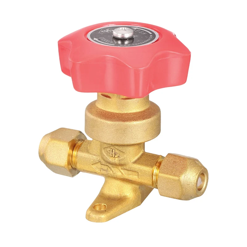 1/4 Inch Flare x 1/4 Inch Flare SAE Gas Valve Forged Brass One-way Hand Valve