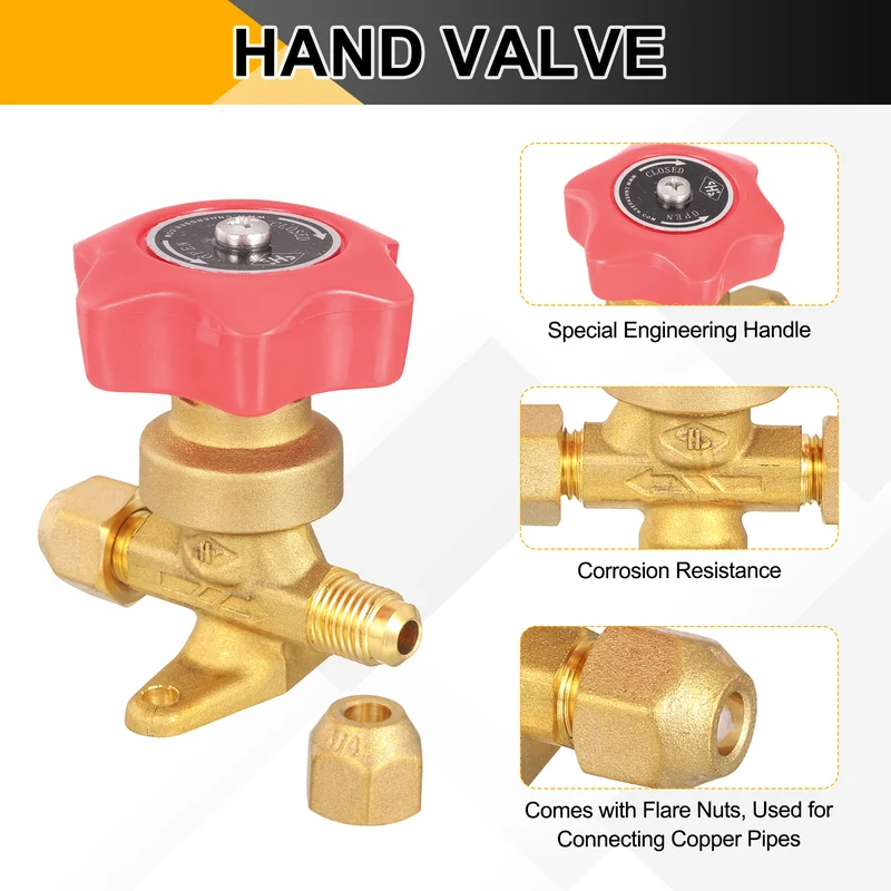 1/4 Inch Flare x 1/4 Inch Flare SAE Gas Valve Forged Brass One-way Hand Valve