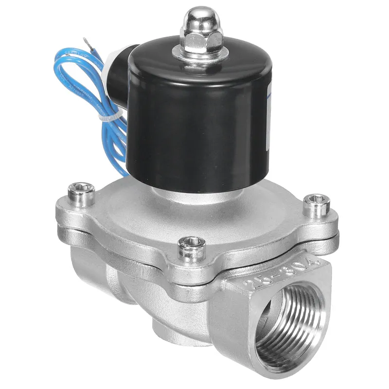 Stainless Steel Electric Solenoid Valve 1" NPT 12V DC Closed Water Gas Diesel