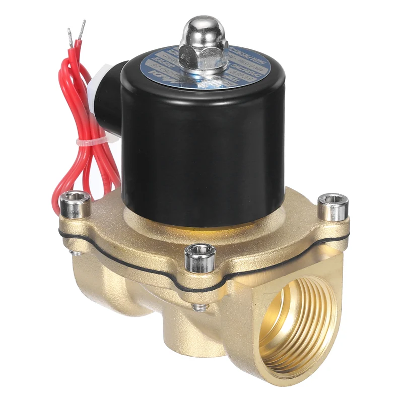 Brass Electric Solenoid Valve 1" NPT 220V AC Air Valve Closed Water Gas Diesel