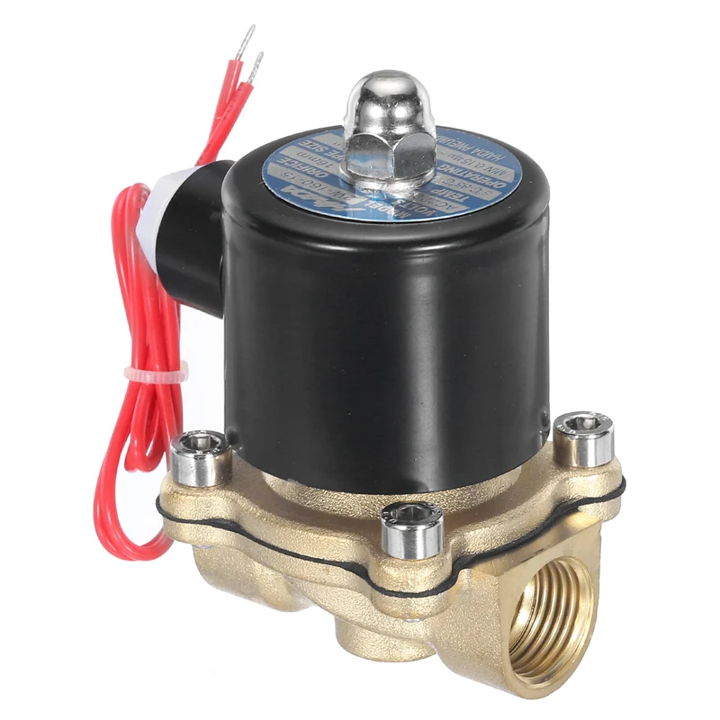 Brass Electric Solenoid Valve 1/2" NPT 220V AC Air Valve Closed Water Gas Diesel