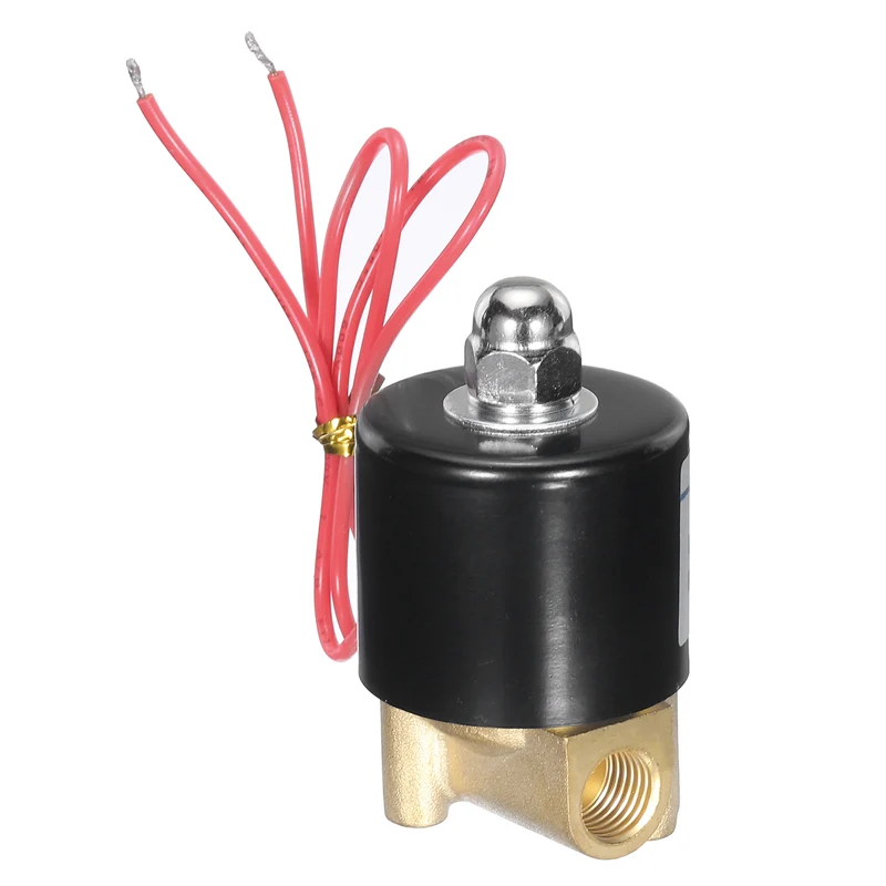 Brass Electric Solenoid Valve 1/4" NPT 220V AC Air Valve Closed Water Gas Diesel