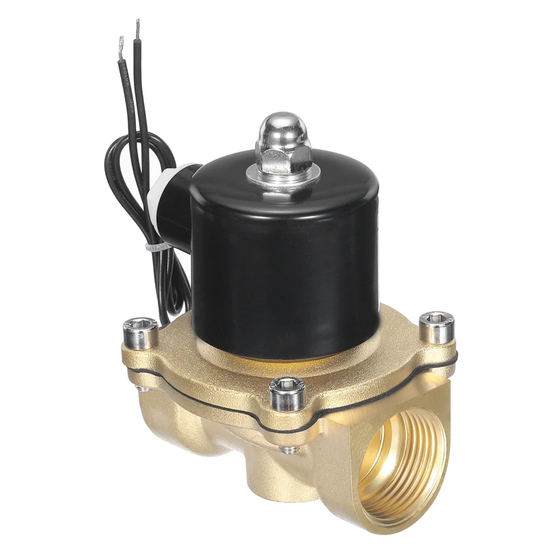 Brass Electric Solenoid Valve 1" NPT 110V AC Air Valve Closed Water Gas Diesel