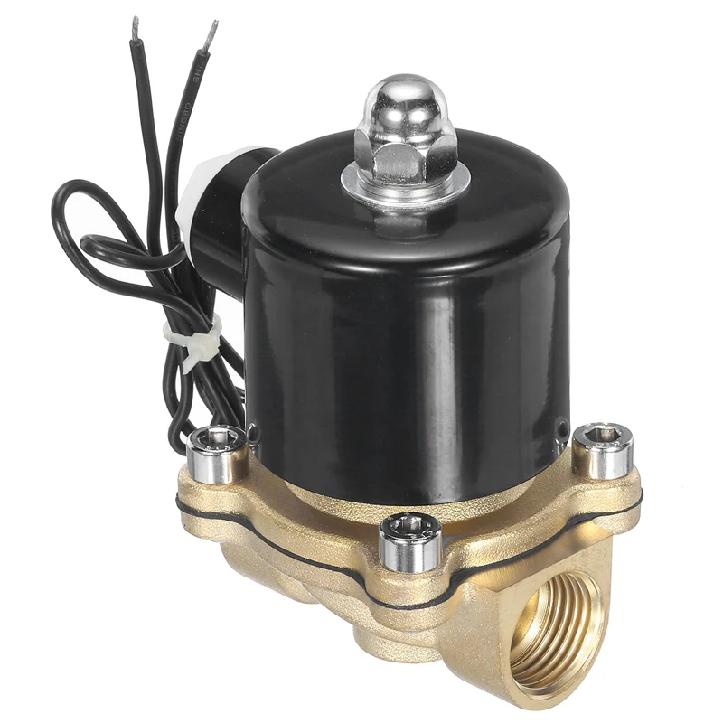 Brass Electric Solenoid Valve 1/2" NPT 110V AC Air Valve Closed Water Gas Diesel