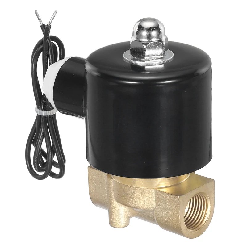 Brass Electric Solenoid Valve 3/8" NPT 110V AC Air Valve Closed Water Gas Diesel