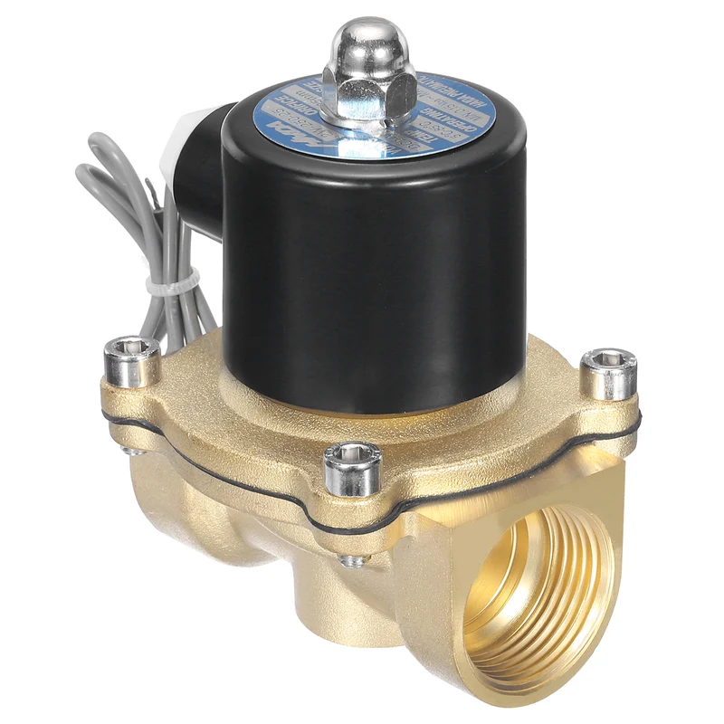 Brass Electric Solenoid Valve 1" NPT 24V DC Air Valve Closed Water Gas Diesel