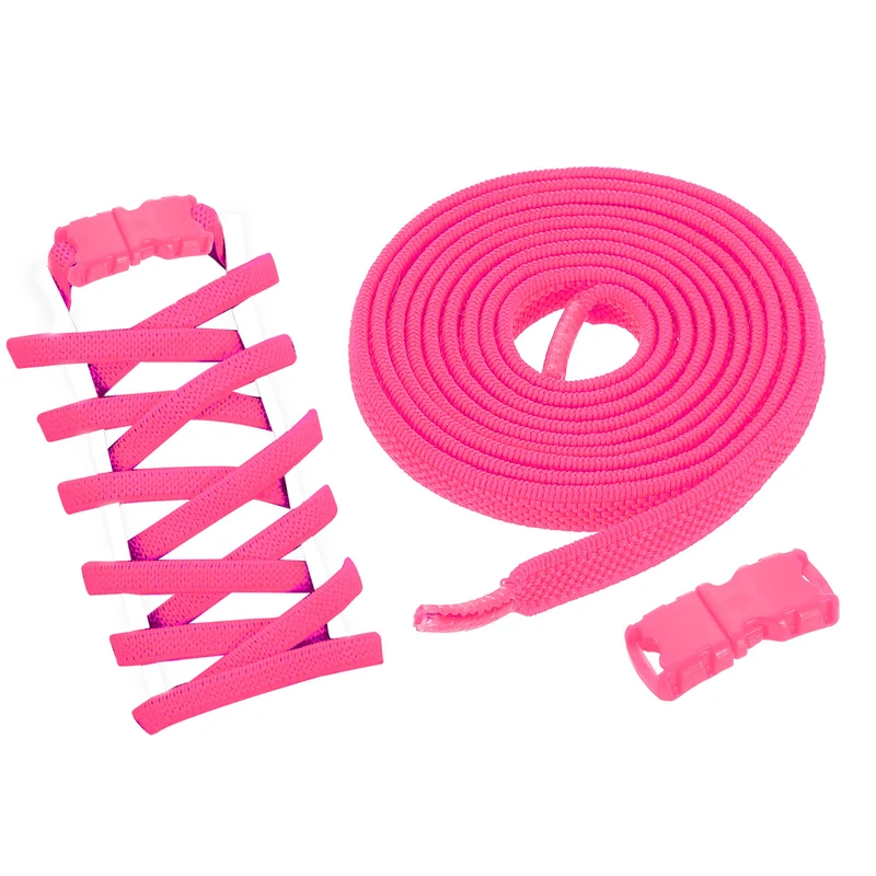 Elastic Tieless Shoe Laces for Adults Sneakers, Rose
