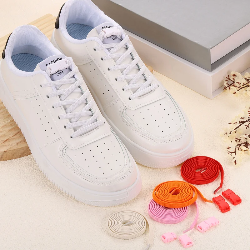 Elastic Tieless Shoe Laces for Adults Sneakers, Rose